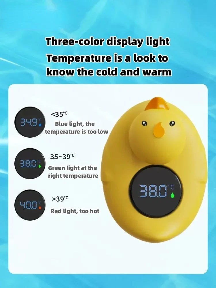 Little Yellow Duck Baby Bath Thermometer – Floating Waterproof Temperature Sensor