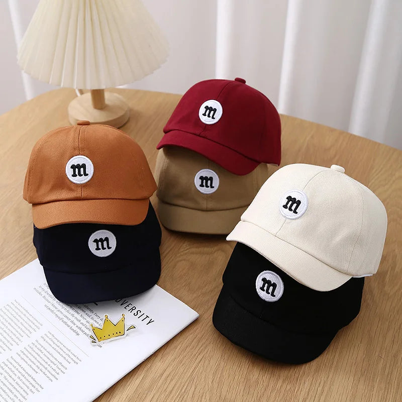 Embroidered Korean Baby Baseball Cap – Adjustable Cotton Summer Hat for 5M–3Y