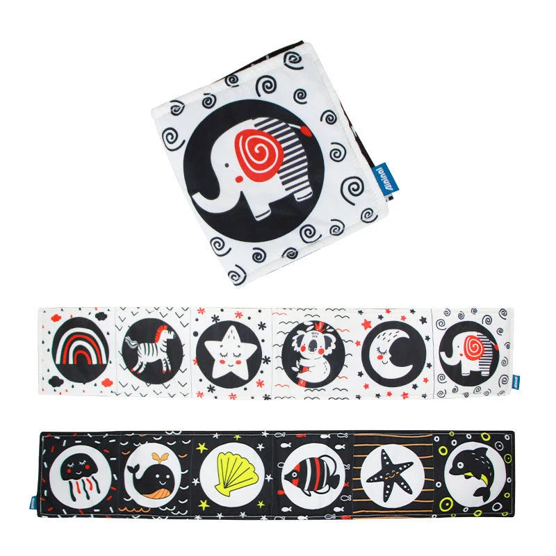 Soft Baby Cloth Book – Sensory Learning Toy for Infants Aged 0–12 Months