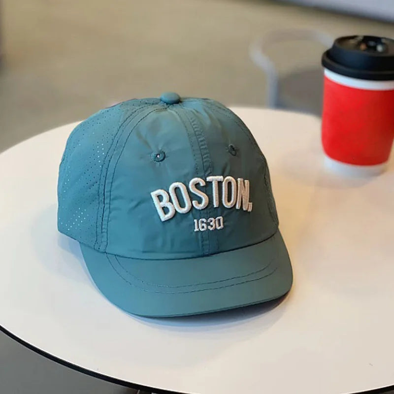 Embroidered Korean Baby Baseball Cap – Adjustable Cotton Summer Hat for 5M–3Y