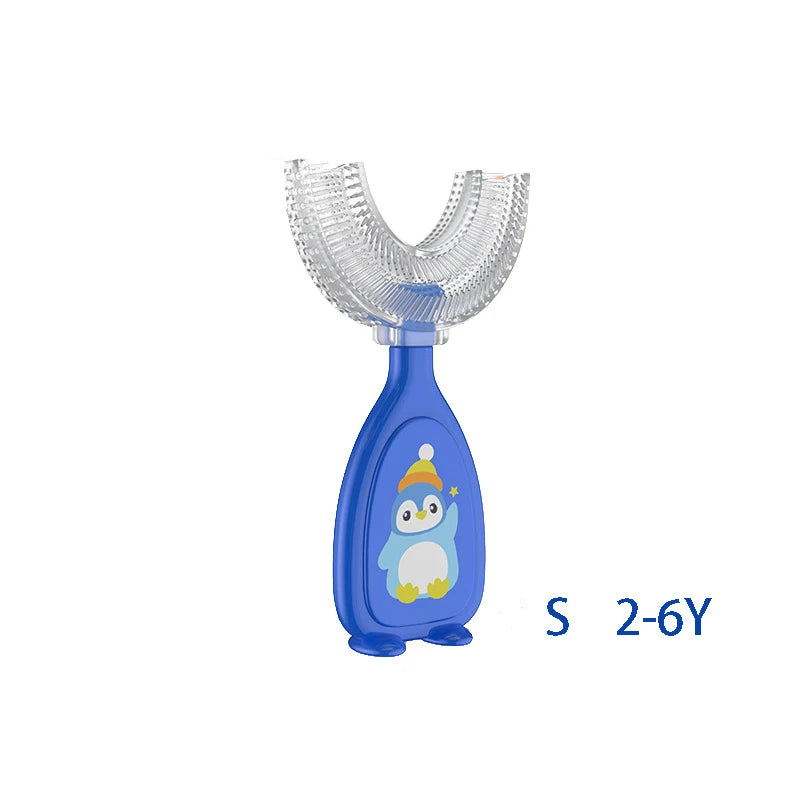 360° U-Shaped Baby Toothbrush – Soft Silicone Oral Care for Infants & Toddlers