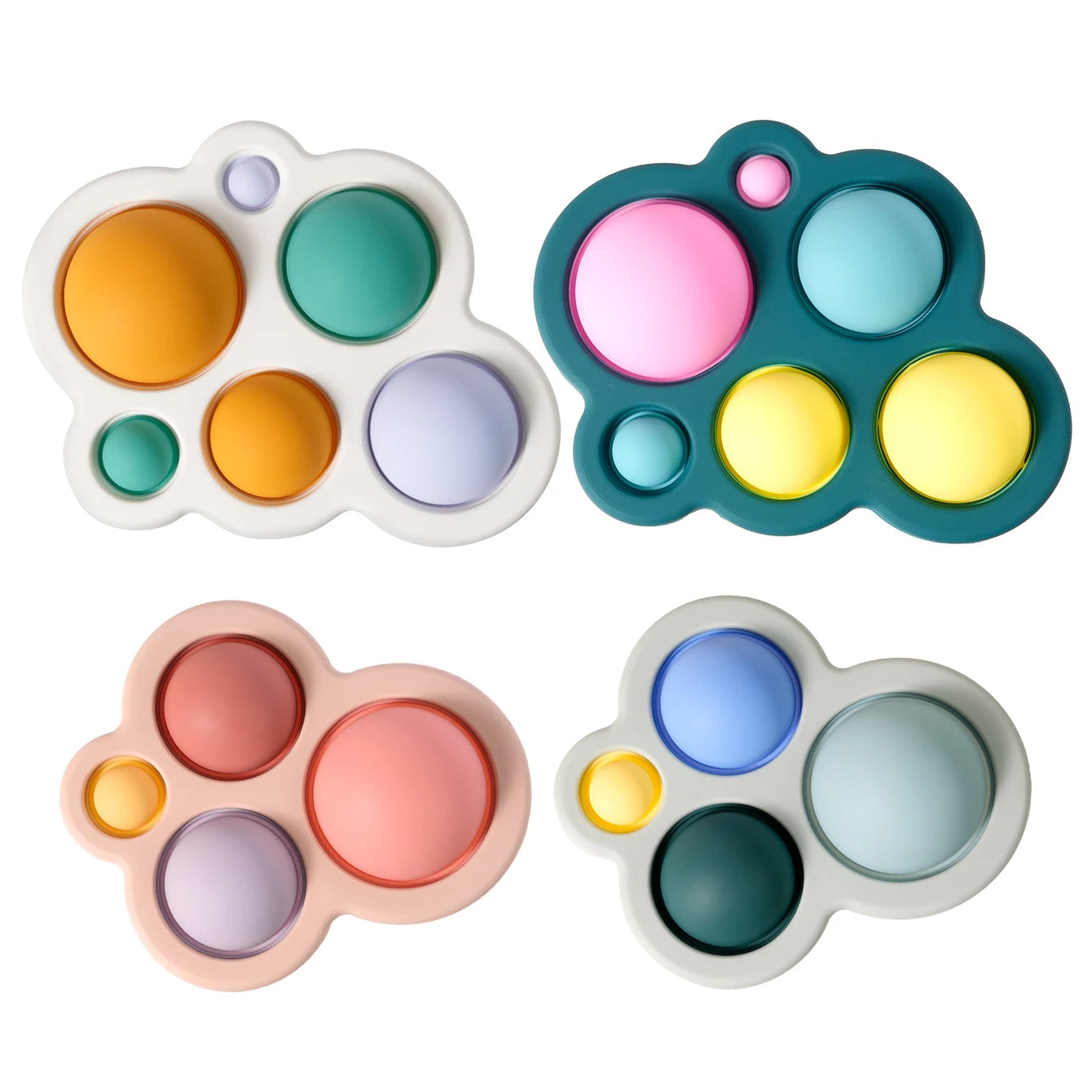 Baby Silicone Press Toy – Colourful Sensory Teether & Fidget Toy for Infants and Toddlers