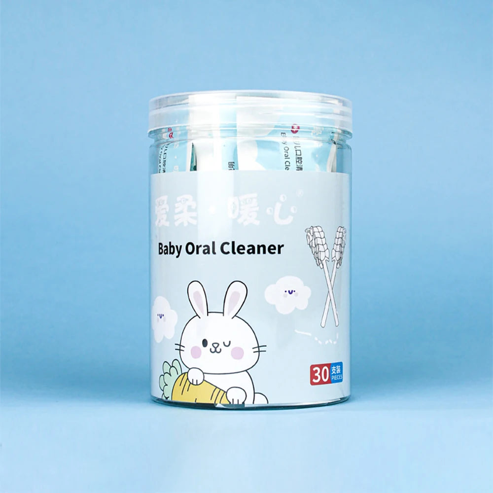 30PCS Baby Mouth Cleaning Sticks – Disposable Tongue & Gum Wipes for Newborn Oral Hygiene