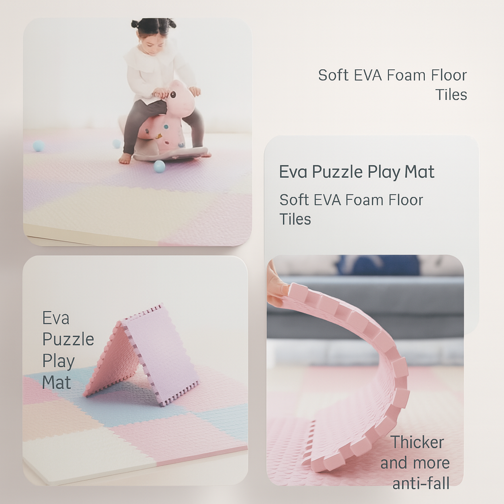 Baby Puzzle Play Mat – Soft EVA Foam Floor Tiles for Kids 30×30cm