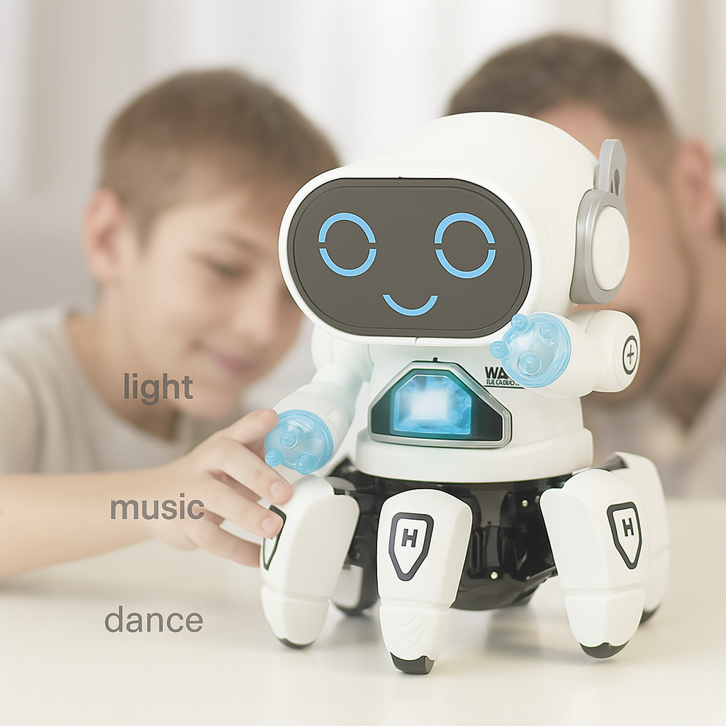 Kids Dance Octopus Robot – 6-Claw LED Music Toy for Boys and Girls (Ages 3–6)
