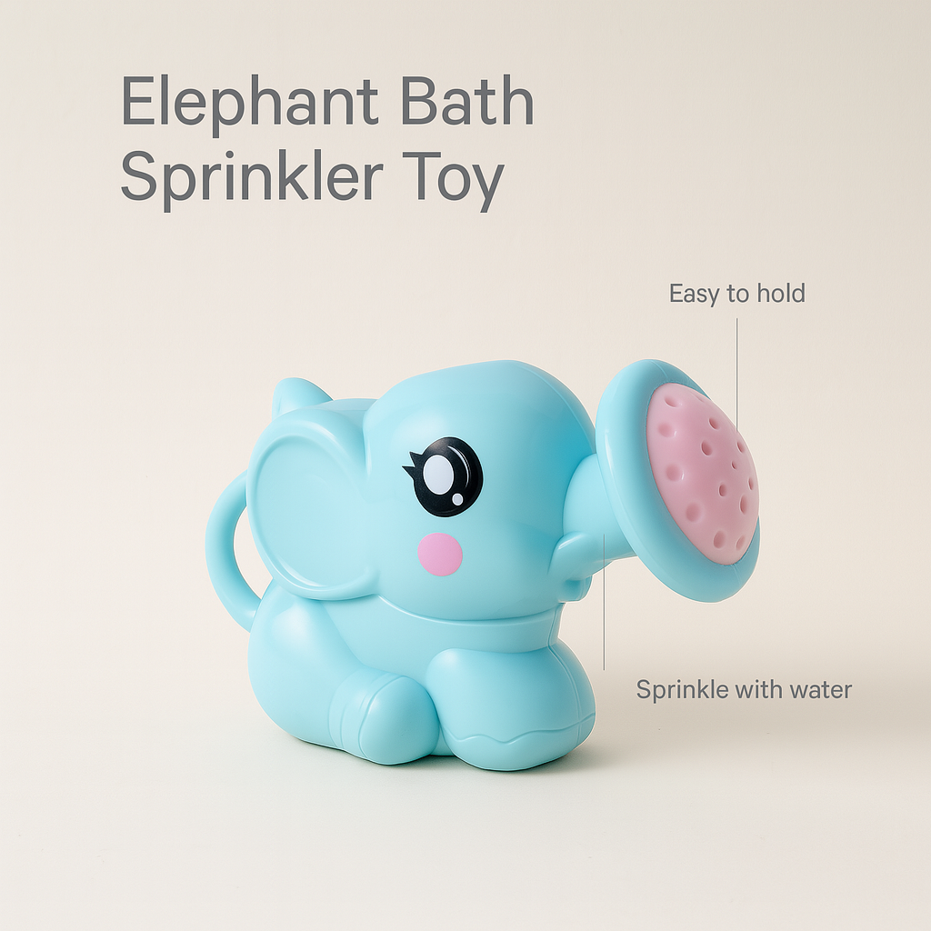 Elephant Bath Sprinkler Toy – Baby & Toddler Plastic Watering Pot for Fun Bath Time
