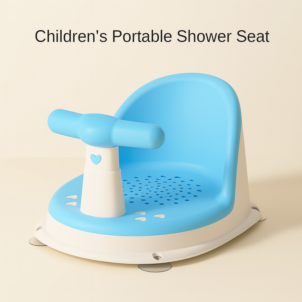 Children's Portable Shower Seat – Safe & Supportive Bathing Stand for Babies and Toddlers