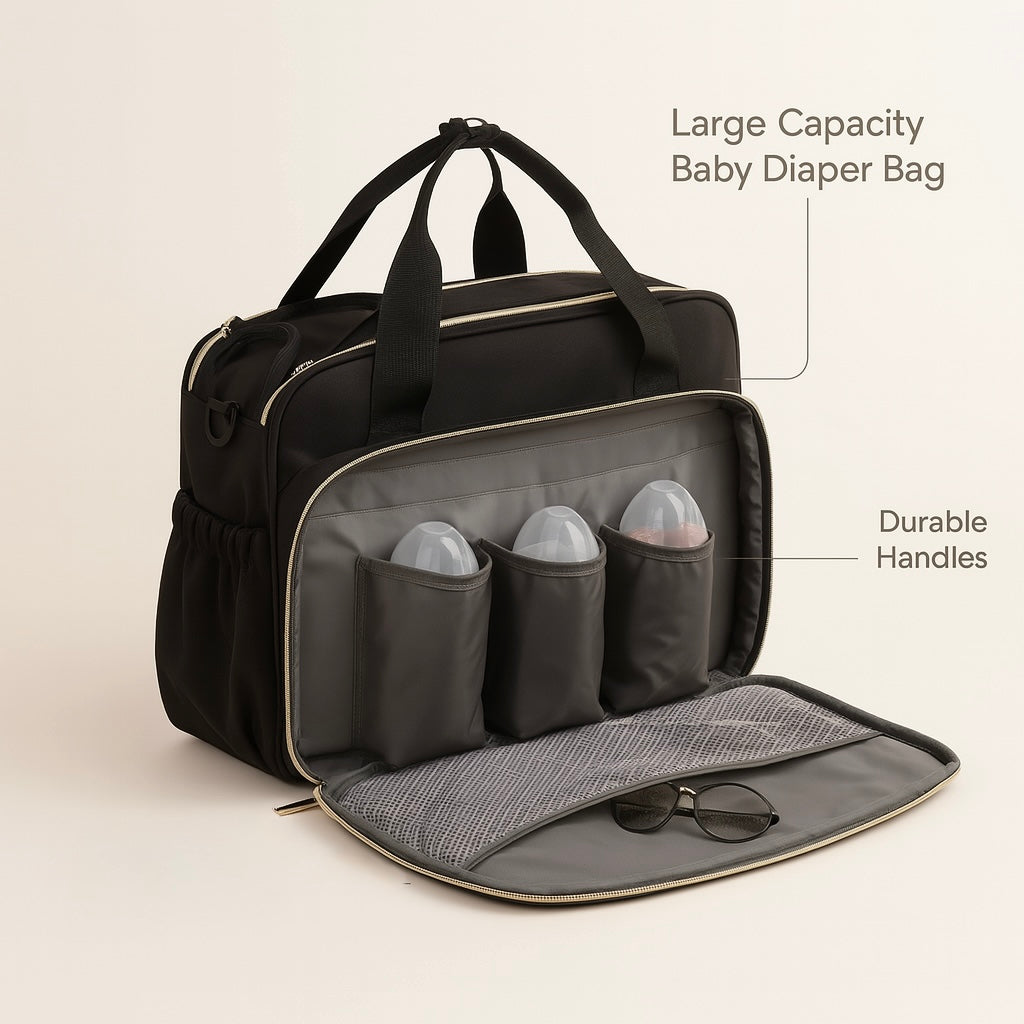 Large Capacity Baby Diaper Bag – Maternity Travel Organizer for Moms