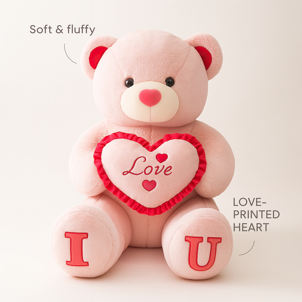 Giant Teddy Bear Plush Toy – 80/100cm Soft Stuffed Animal Gift for Kids & Loved Ones