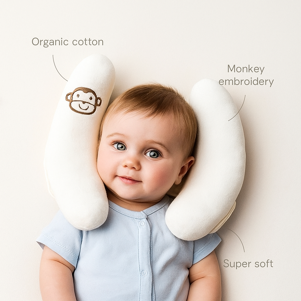 Butterfly Shaped Baby Car Seat Head Support Pillow – Soft Neck Cushion for Infants & Toddlers