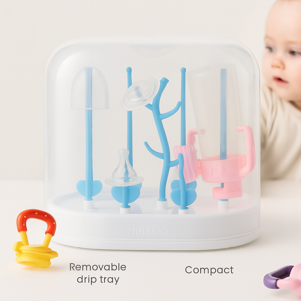 Tree-Shaped Baby Bottle Drying Rack – Removable Feeding Cup & Accessory Holder Stand