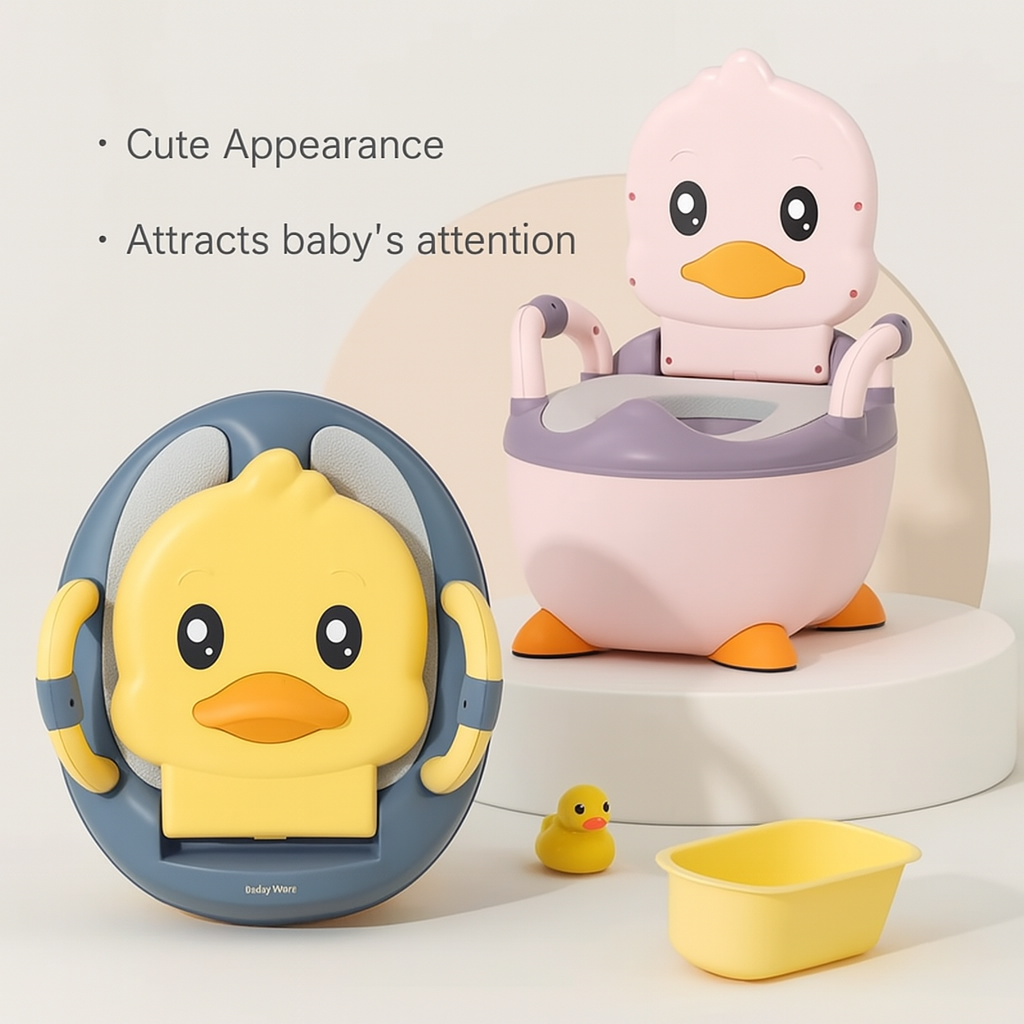 Cartoon Duck Potty Training Toilet – Soft Cushion Toilet for Toddlers