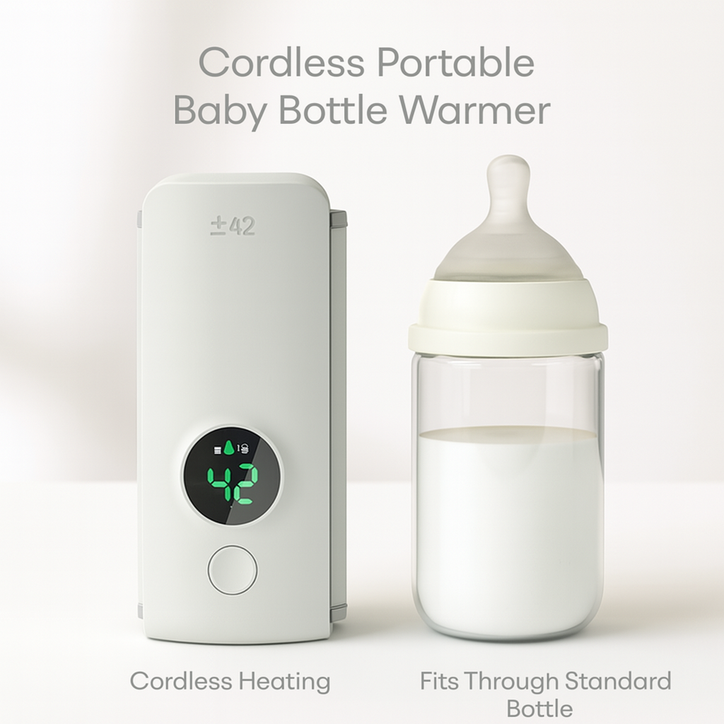 Cordless Portable Baby Bottle Warmer – Travel Milk Heater for Parents with Infants & Toddlers