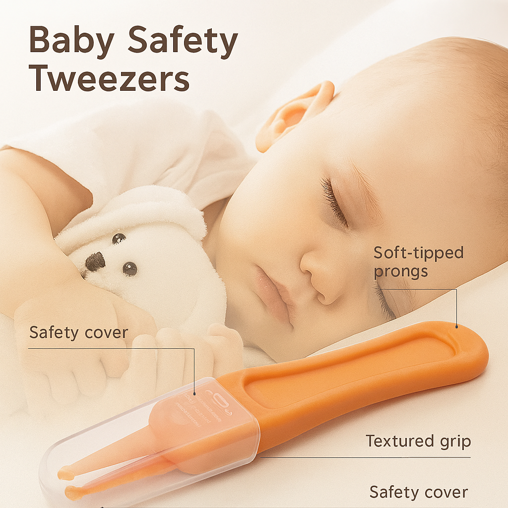 Baby Safety Tweezers – Plastic Nose Cleaner Tool for Infants & Toddlers Nasal and Ear Hygiene