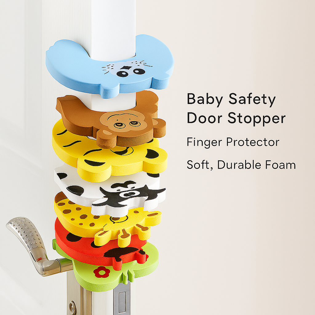 2/5pcs Baby Safety Door Stopper Finger Protector – Anti-Pinch Lock for Newborns & Toddlers