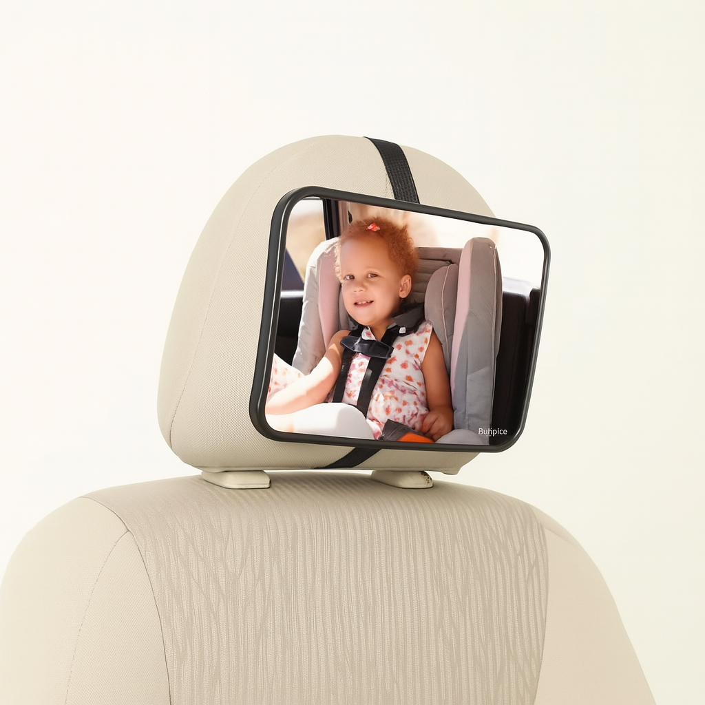 Universal Car Rearview Mirror for Baby Safety – Adjustable Headrest Backseat Monitor for Driving with Infants