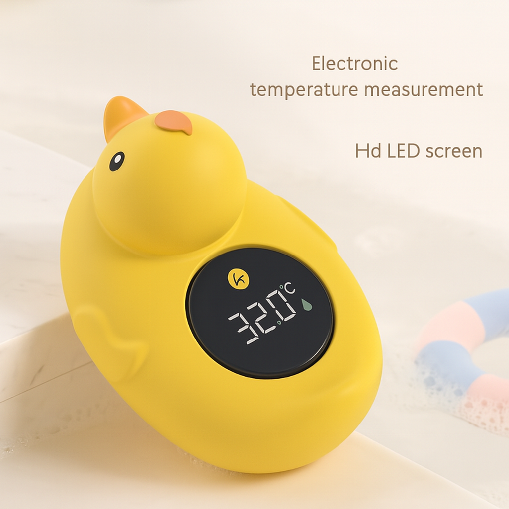 Little Yellow Duck Baby Bath Thermometer – Floating Waterproof Temperature Sensor