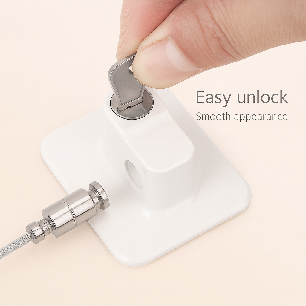 Child Safety Lock – Metal Cable Lock for Windows, Fridge & Cabinets