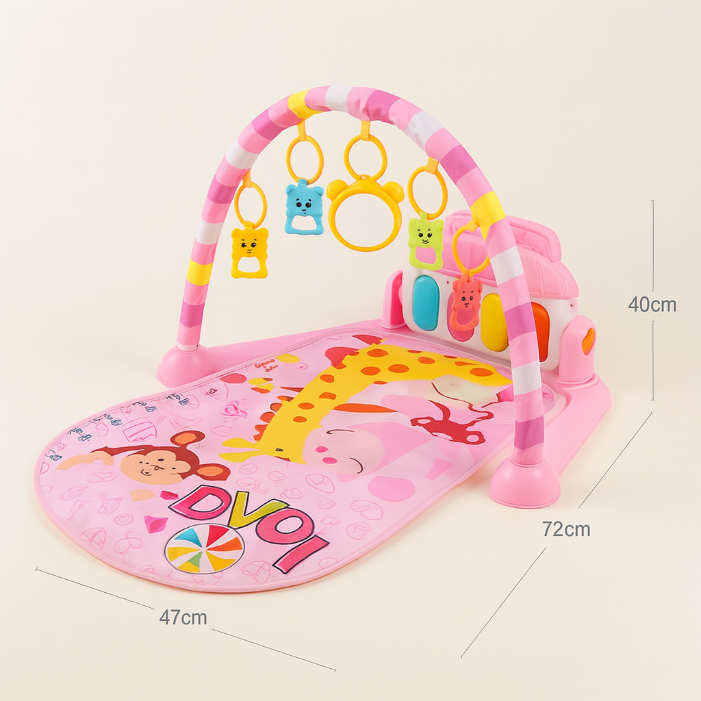 Baby Musical Activity Gym – Piano Play Mat with Lights for Newborn Development