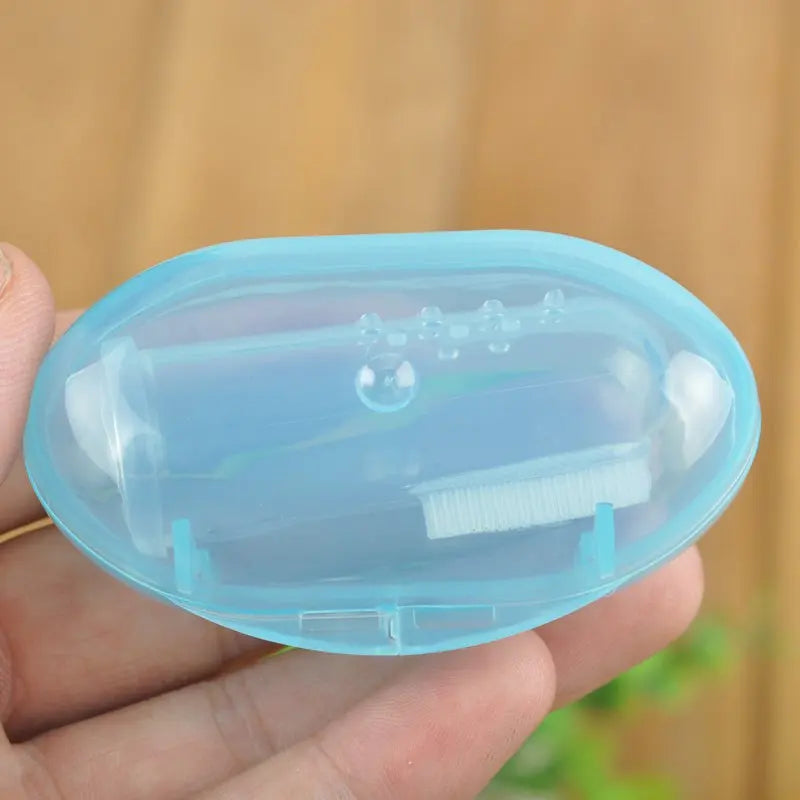 Soft Silicone Baby Finger Toothbrush with Case – Infant Gum Massager & Early Oral Care Tool