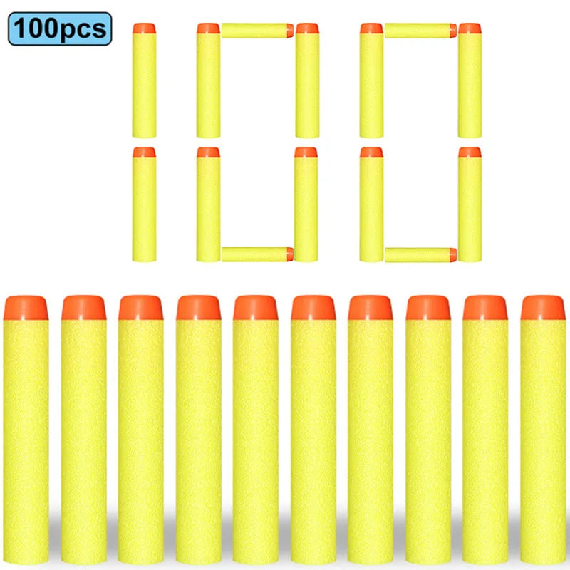 7.2cm Soft Foam Darts – 100PCS Refill Pack for NERF N-Strike Blasters