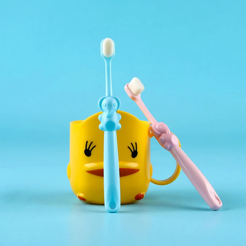 0–3 Years Cartoon Soft Toothbrush for Children – Gentle Oral Care with Cute Animal Handle