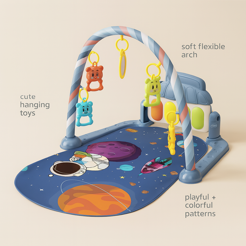 Baby Musical Activity Gym – Piano Play Mat with Lights for Newborn Development