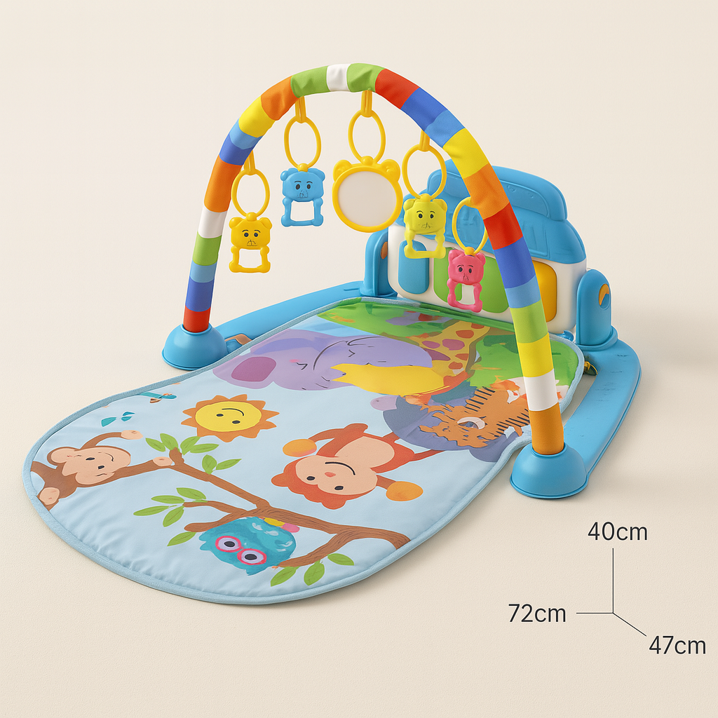 Baby Musical Activity Gym – Piano Play Mat with Lights for Newborn Development