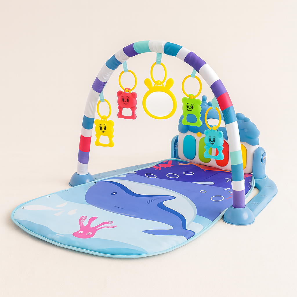 Baby Musical Activity Gym – Piano Play Mat with Lights for Newborn Development
