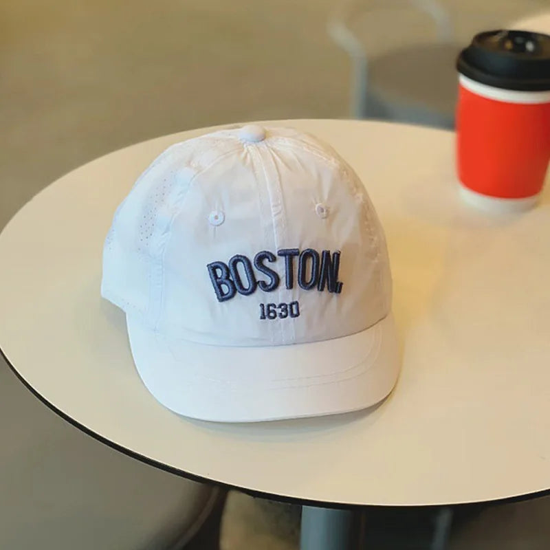 Embroidered Korean Baby Baseball Cap – Adjustable Cotton Summer Hat for 5M–3Y