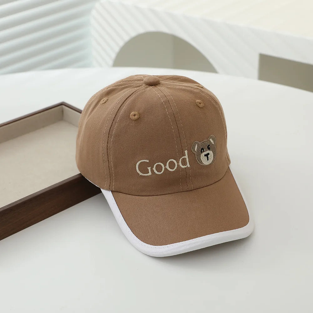 Adjustable Cotton Baby Baseball Cap – Letter Embroidery Snapback Hat for 1–3Y