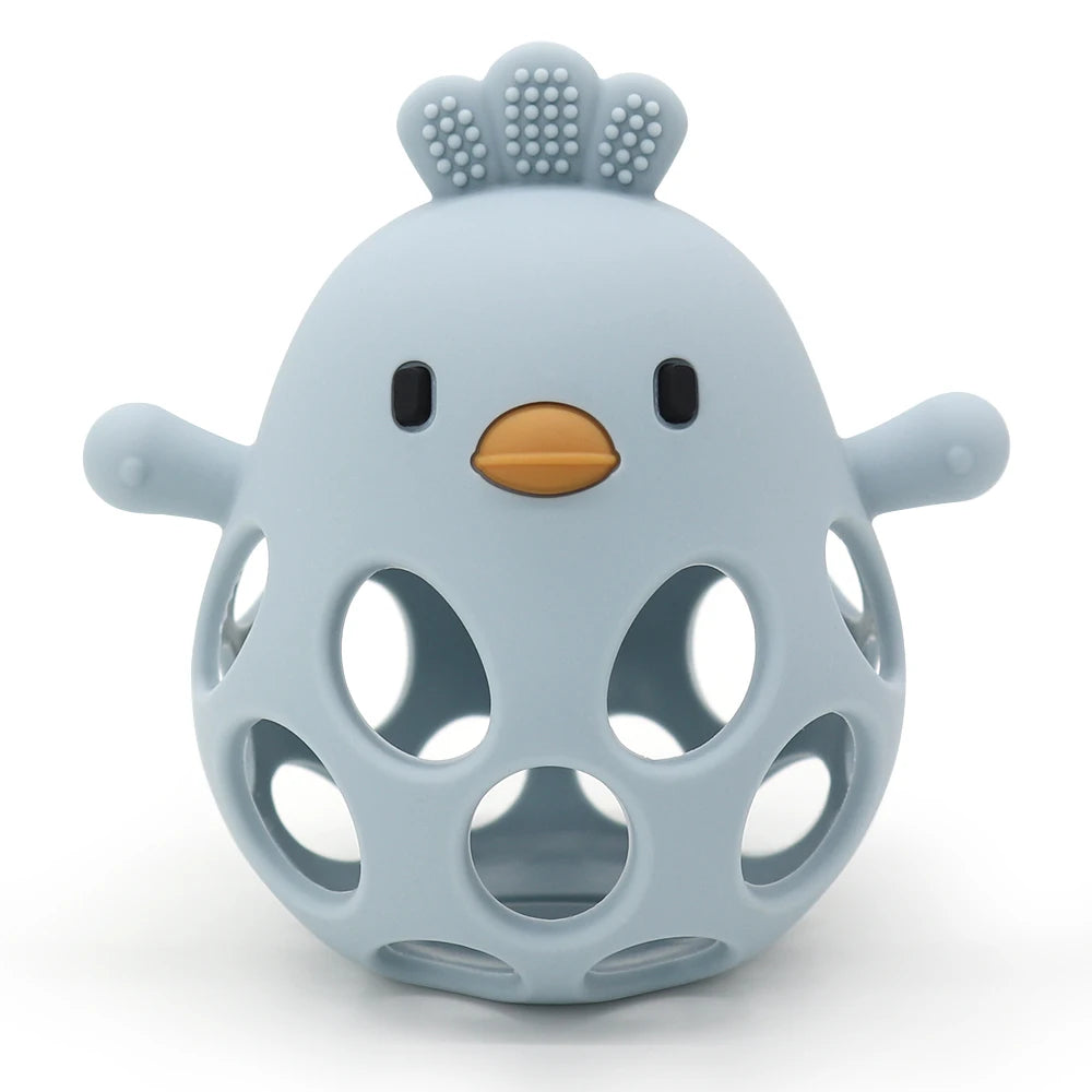 Chick-Shaped Silicone Baby Teether – Safe BPA-Free Chewing Toy for Teething Relief