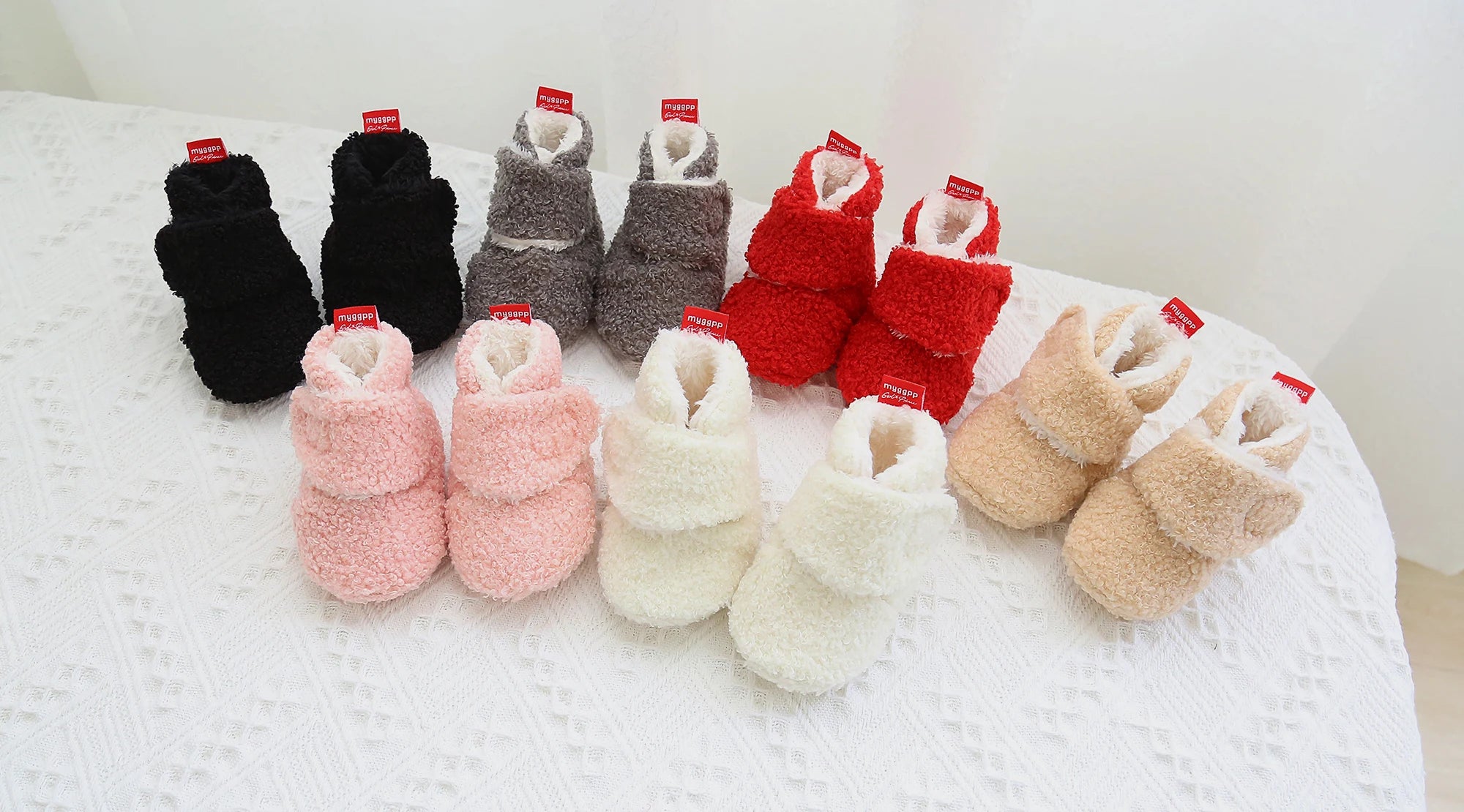 Infant Cozy Fleece Booties – Winter Stay-On Non-Slip Crib Shoes for Baby Boys & Girls