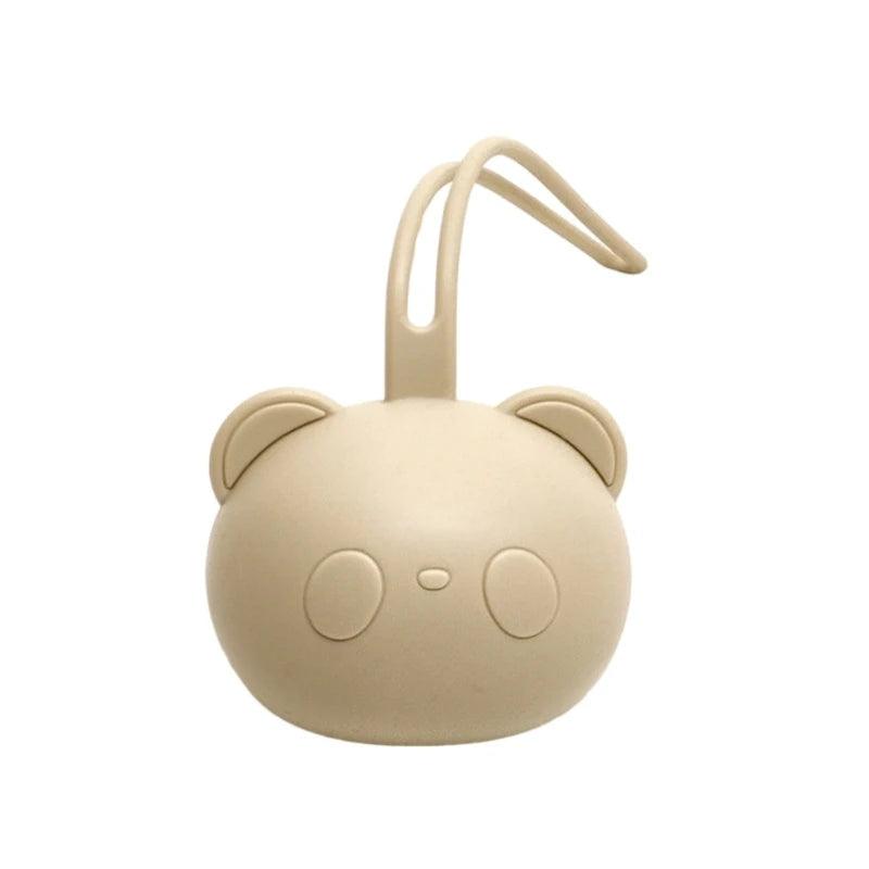 Bear Shaped Silicone Pacifier Case – Dustproof Soother Storage Bag for Babies and Toddlers