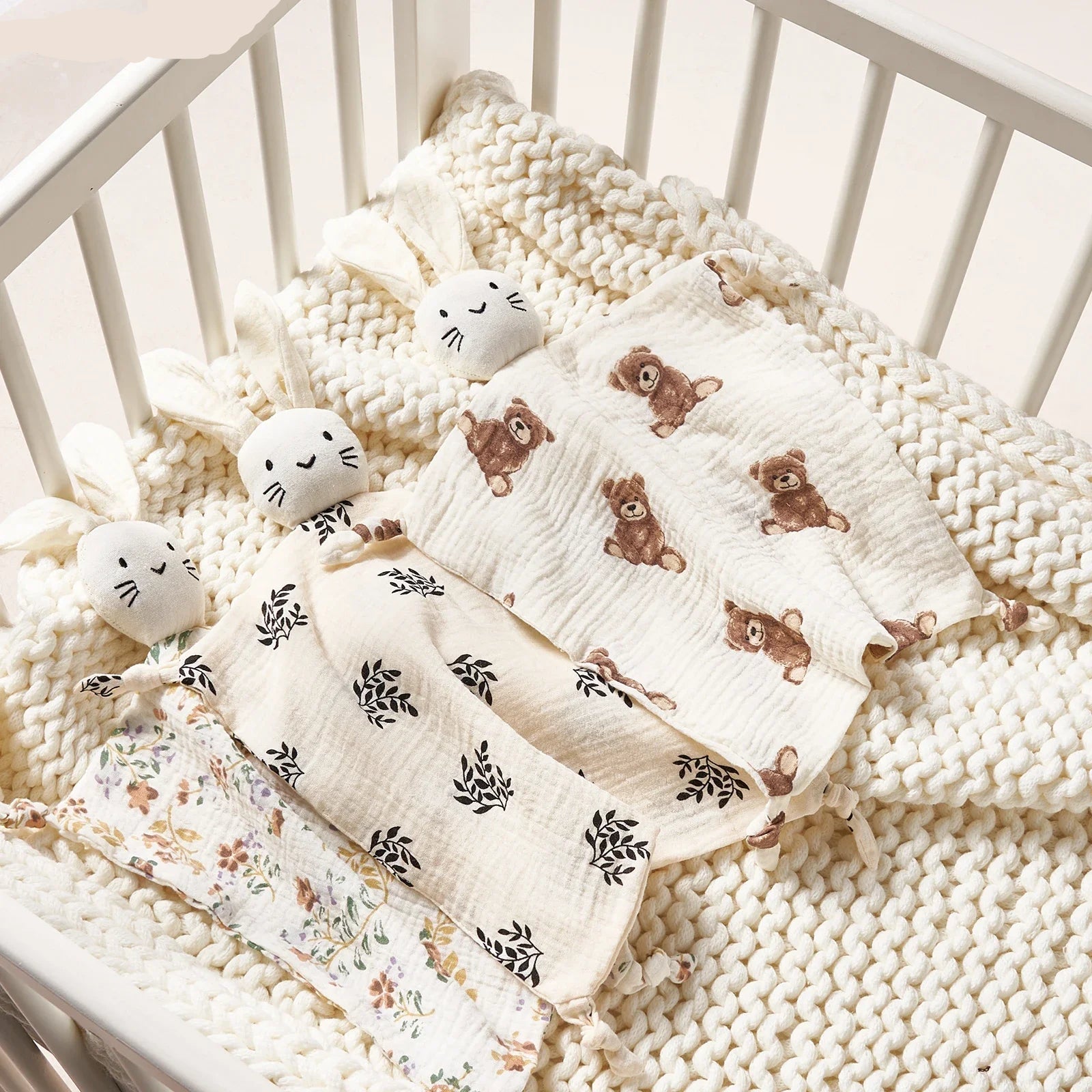 Muslin Baby Comfort Towel – Soft Cotton Sleep Toy & Soothing Blanket for Newborns