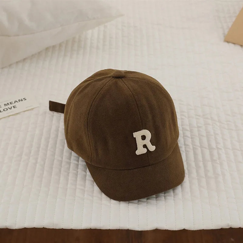 Embroidered Korean Baby Baseball Cap – Adjustable Cotton Summer Hat for 5M–3Y