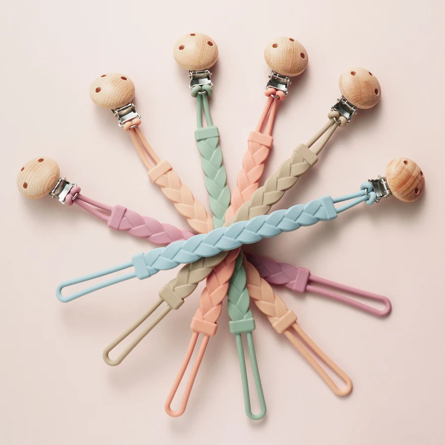 BPA-Free Silicone Baby Pacifier Clip & Teether Chain – Portable Nipple Holder Gift for Newborns