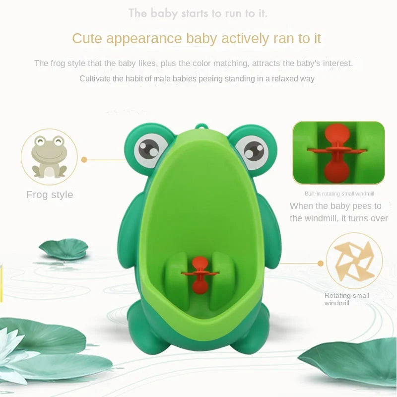 Wall-Mounted Cartoon Frog Baby Boy Potty – Toilet Training Urinal for Toddlers
