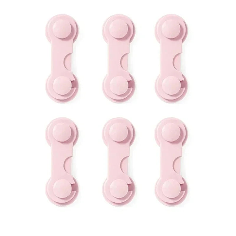 4/6pcs Baby Safety Drawer Locks – Anti-Pinch Cabinet & Fridge Lock Buckles