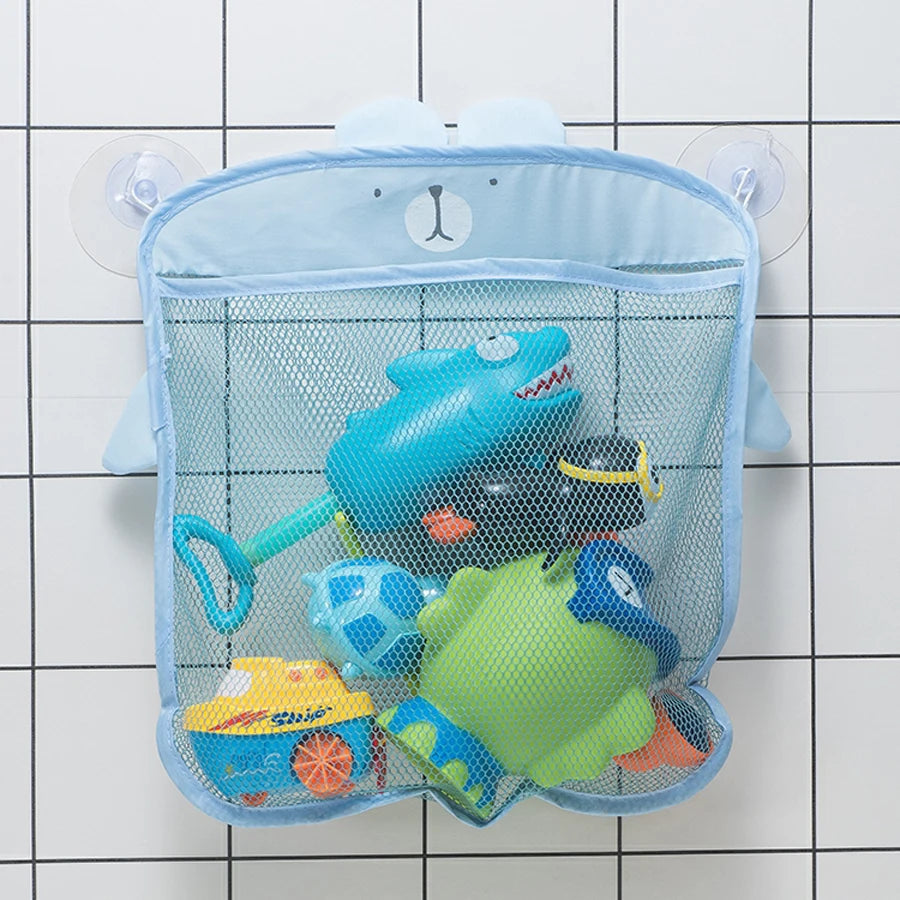 Baby Bath Toy Storage Net – Mesh Organiser with Cartoon Animal Design for Bathrooms