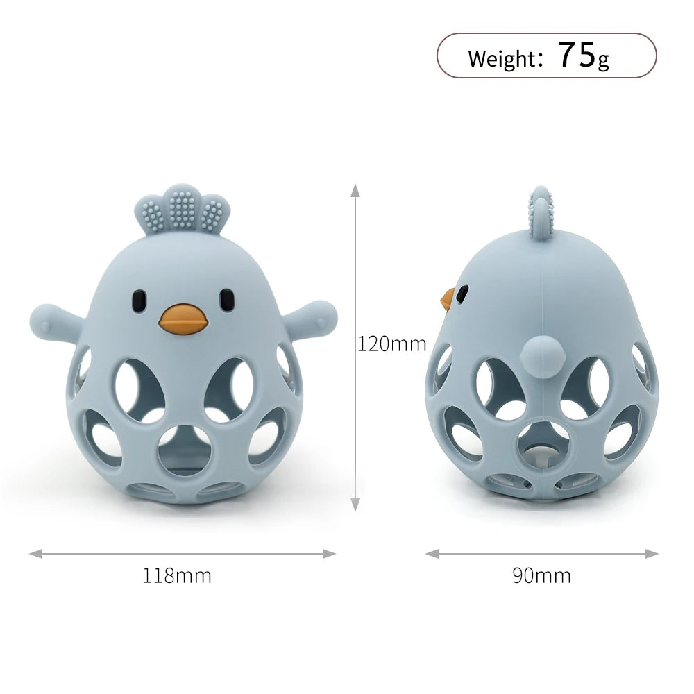 Chick-Shaped Silicone Baby Teether – Safe BPA-Free Chewing Toy for Teething Relief