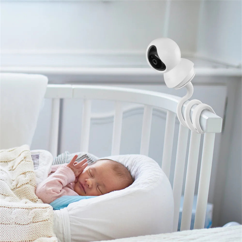 Universal Flexible Baby Monitor Holder – Adjustable 1/4” Clip Mount for Camera & Crib Use