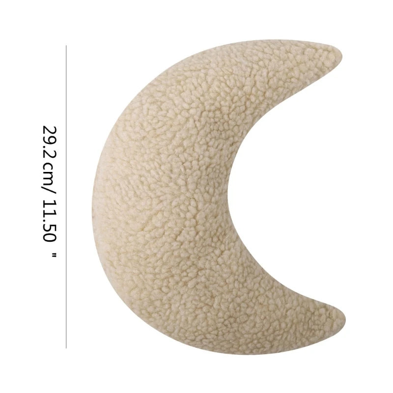 Moon-Shaped Baby Posing Pillow – Soft Plush Newborn Photography Prop for 0–12 Months