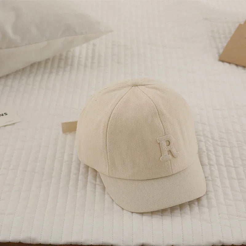 Embroidered Korean Baby Baseball Cap – Adjustable Cotton Summer Hat for 5M–3Y
