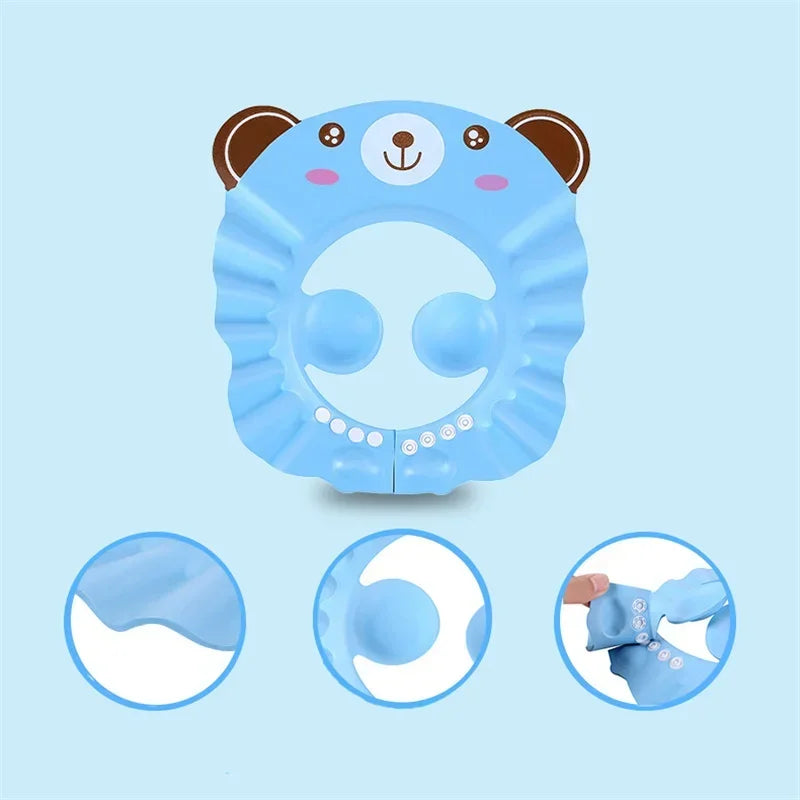 Adjustable Baby Shower Cap – Soft Shampoo Shield with Ear & Eye Protection for Toddlers