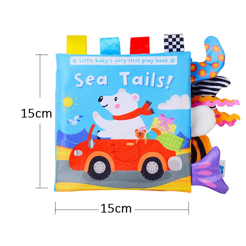 Soft Baby Cloth Book – Sensory Learning Toy for Infants Aged 0–12 Months