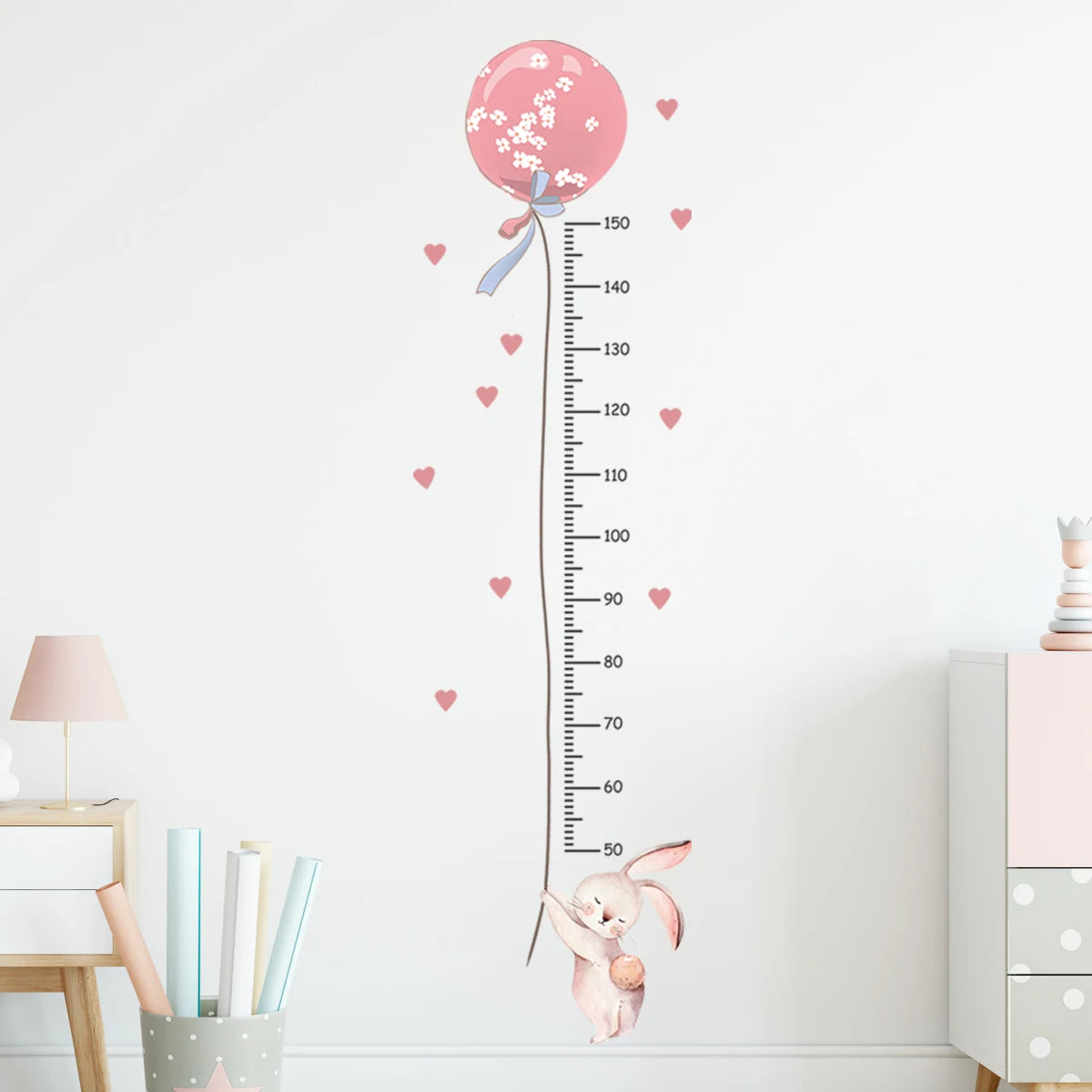 3PC Cartoon Animal Height Ruler Wall Stickers – Removable Waterproof PVC for Kids Room Décor