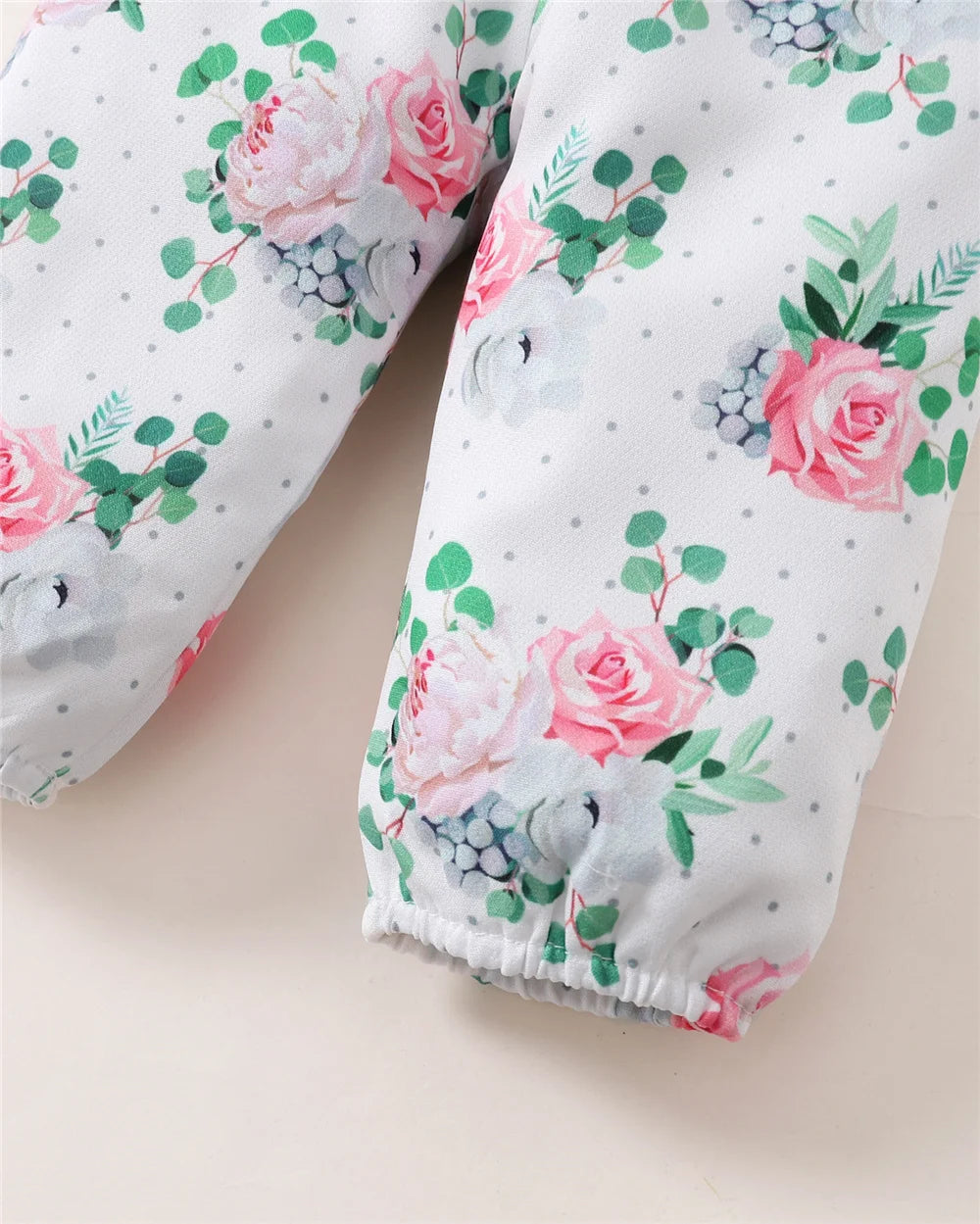 3PCS Summer Baby Girl Outfit – Letter Romper, Floral Pants & Bow Headband Set