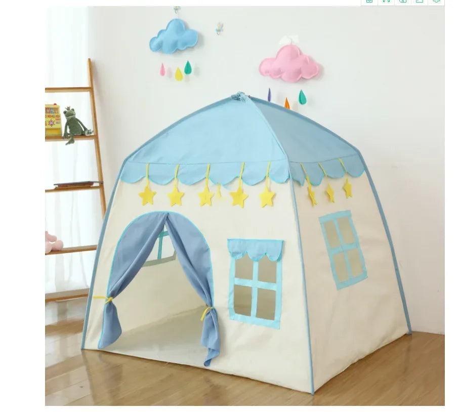 130CM Portable Princess Castle Tent – Folding Baby Playhouse for Girls, Pink Child Room Decor