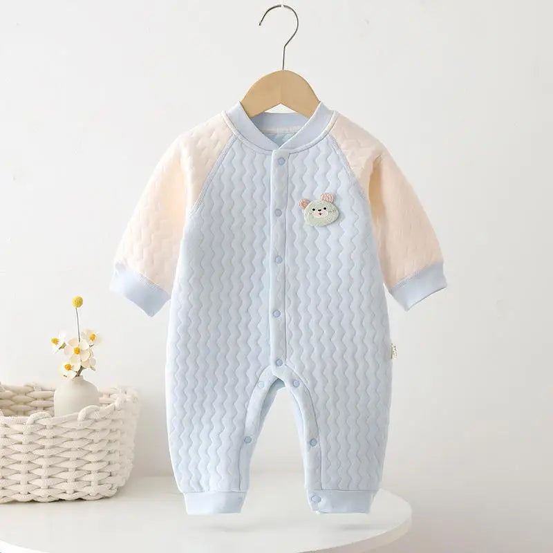 Newborn Cotton Baby Bodysuit – Long Sleeve Climbing Romper for Boys & Girls